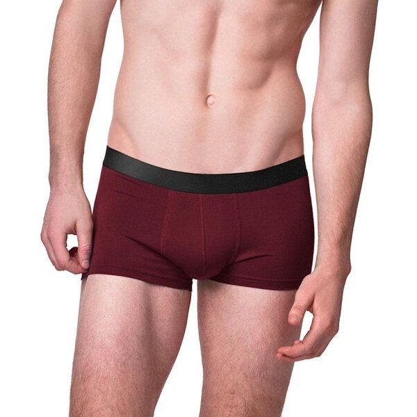 ege organics 2 er Pack Trunk Shorts aus Modal Unterhose Pants schwarz-bordeaux