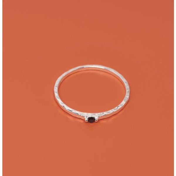 fejn jewelry Ring 'black hammered'