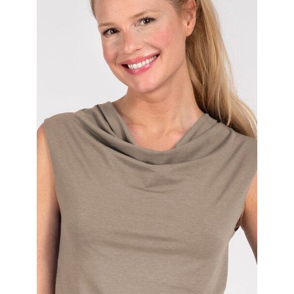 Magadi Yoga Shirt EVA mit Wasserfall-Kragen aus Naturmaterial