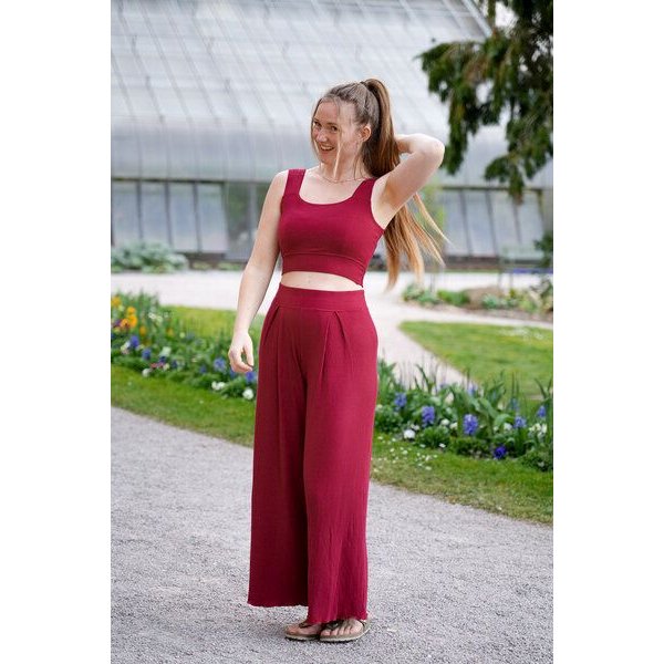 Vivien Joy High Waist Hose mit Falten - Farrah Comfy Pants