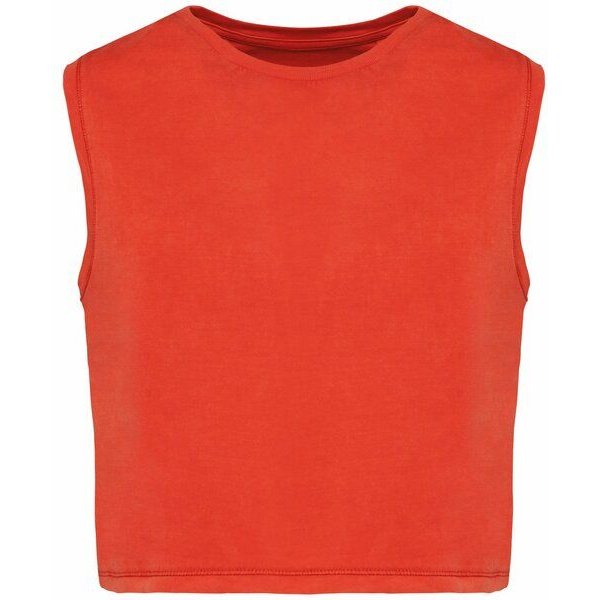 Greenspired Umweltfreundliches ärmelloses Cropped Damen-T-Shirt 165g/m²