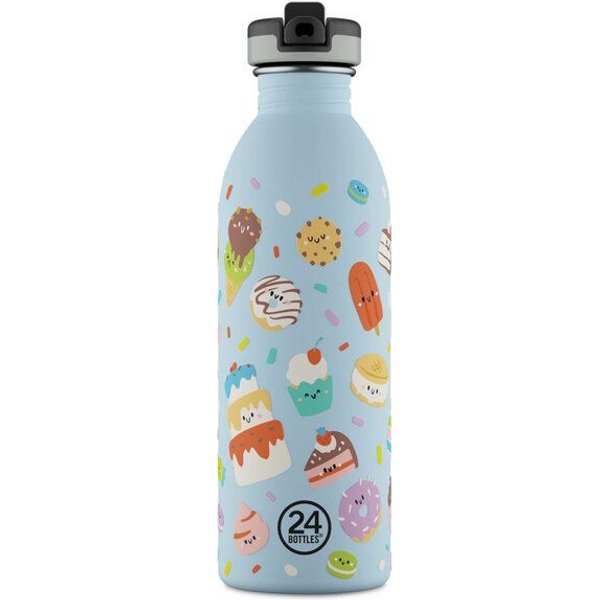 24bottles 0,5l Kids Edelstahl Trinkflasche mit Sportverschluss