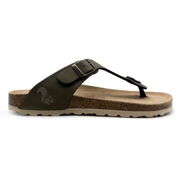 Vegane thies ® Eco Bio Thong Sandale aus rec. PET mit Kork-Tieffussbett MEN