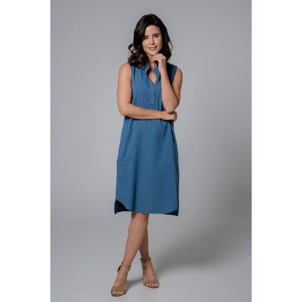 Feuervogl fv-Ki:ki Shirt Dress | A-shape | Sleeveless | Cotton-Linen-Mix