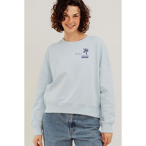 Kultgut Artdesign Boxy-Style Sweatpullover / Ocean Treasure
