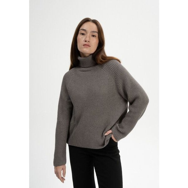 MELA Rippstrick Rollkragenpullover Style CHIRHA aus 100% Bio-Baumwolle