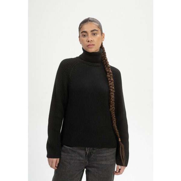 MELA Rippstrick Rollkragenpullover Style CHIRHA aus 100% Bio-Baumwolle