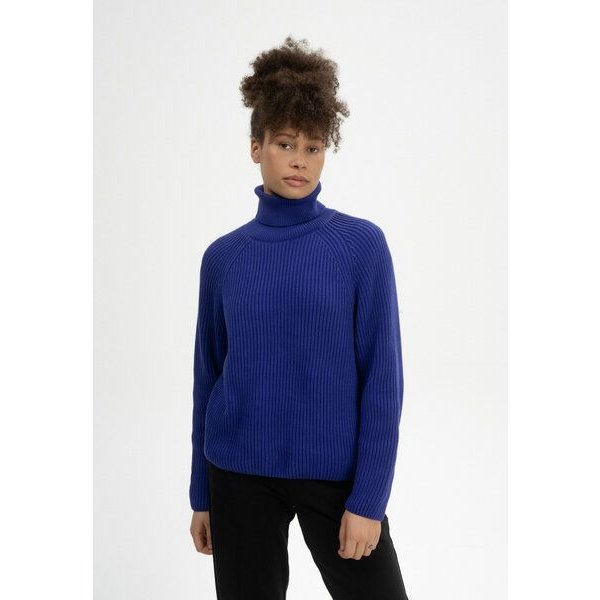 MELA Rippstrick Rollkragenpullover Style CHIRHA aus 100% Bio-Baumwolle