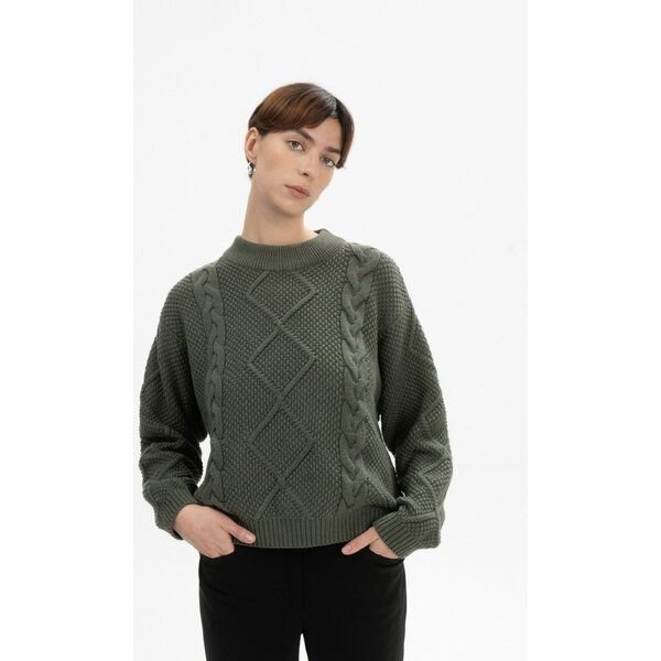 MELA Zopfmuster Strickpullover Style SAMAIRA aus 100% Bio-Baumwolle
