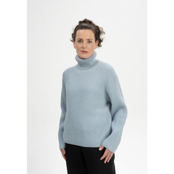 MELA Rippstrick Rollkragenpullover Style CHIRHA aus 100% Bio-Baumwolle