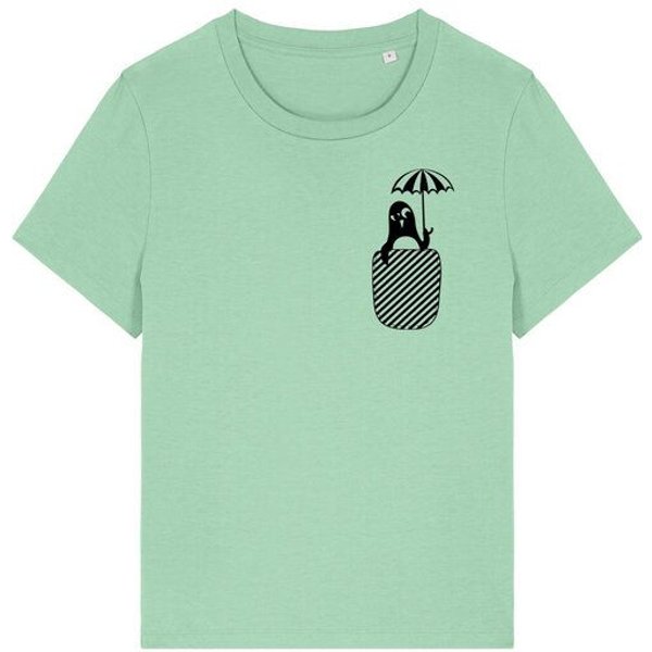 päfjes Pinguin Paul mit Schirm - Fair Bio Vegan - Frauen T-Shirt