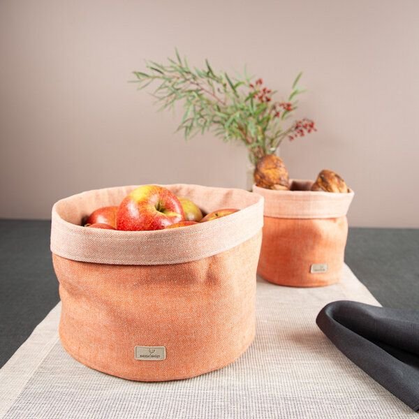 nahtur-design Brotkorb, Obstkorb & Utensilo aus Bioleinen – 2 Größen