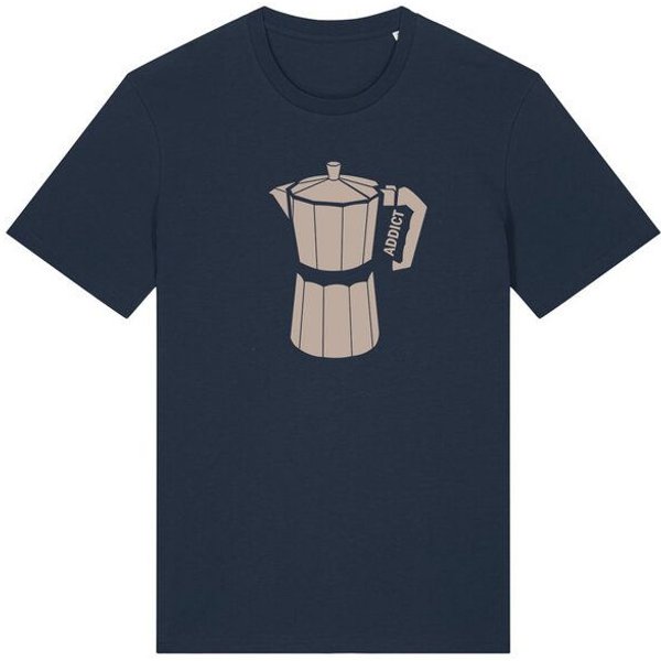 Spangeltangel T-Shirt bedruckt, Kaffee Addict, Siebdruck, Herren, Bio-Baumwolle