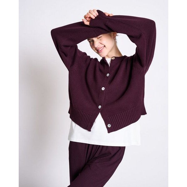 JAN N JUNE Strickjacke Crewneck SIVIA GOTS