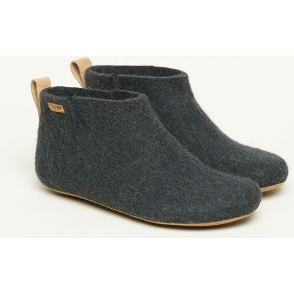 Magicfelt 743 Hüttenschuhe aus 100% Merino-Wolle - Hausschuh für Damen & Herren - Made in Tirol - Hochwertige & robuste Ledersohle