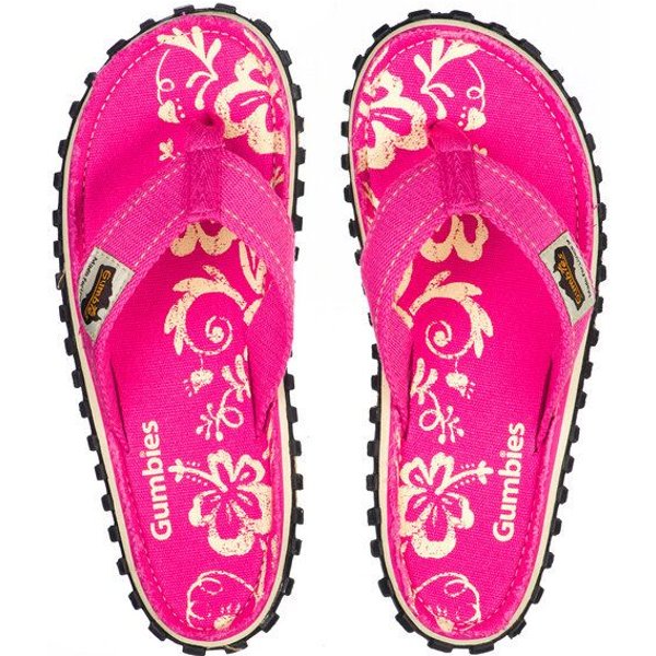 GUMBIES Pink Hibiscus – Vegane Sommer-Sandalen für Damen