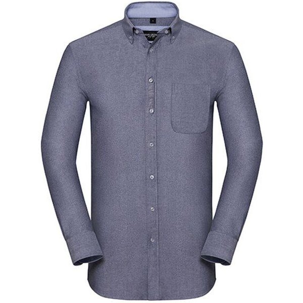 Herren Langarm Hemd Tailored washed Oxford von Russel Collection