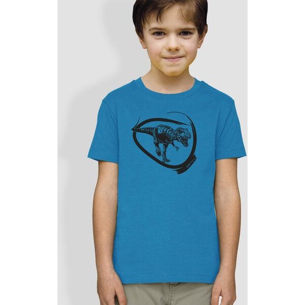 little kiwi Kinder T-Shirt, "Dino", Blau
