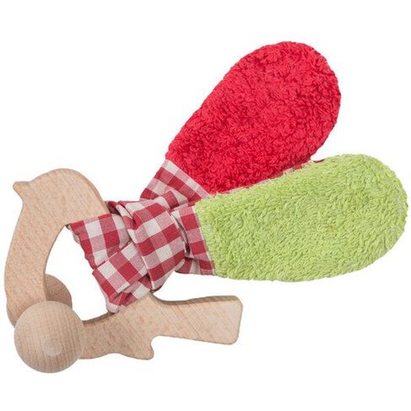 Efie rot/grün Vogel mit Rollen, Made in Germany