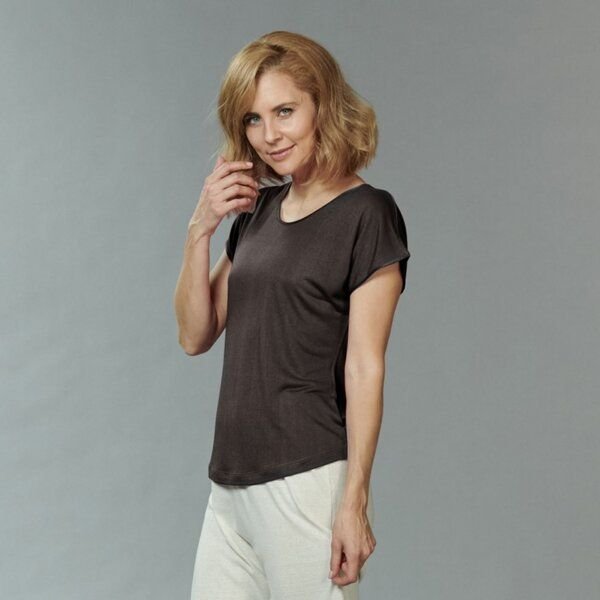 Kokon Zwo Basic Shirt mit überschnittenem Arm 43% Seide (peacesilk), 17% Leinen