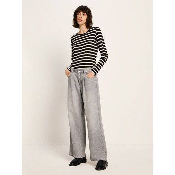 LANIUS Marlenejeans mit Bundfalte (GOTS) aus Bio-Baumwolle
