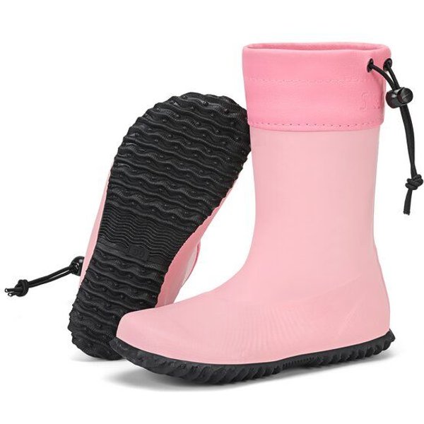 SAGUARO Gummistiefel Barfußschuhe vegan Winter Regen Stiefel Naturkautschuk gefüttert