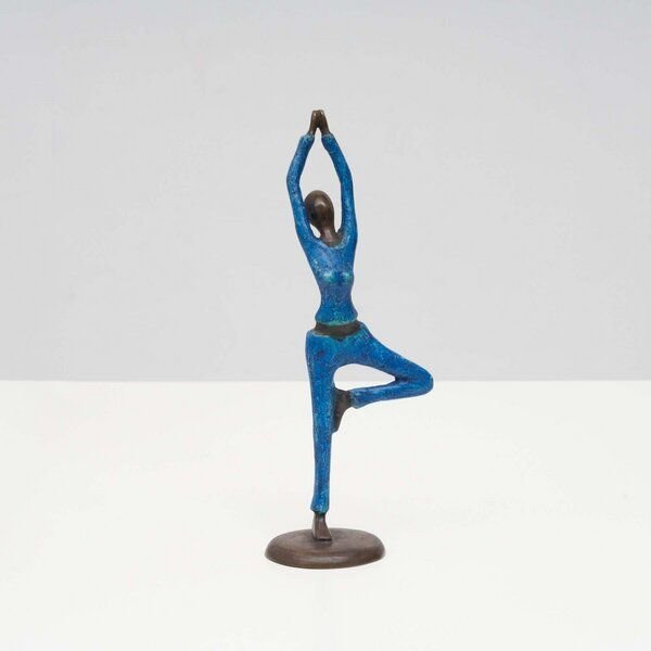 Moogoo Creative Africa Bronze-Skulptur Yoga "Vrksasana" | Einbeinstand, Baum | by Hamidou | verschiedene Farben und Größen