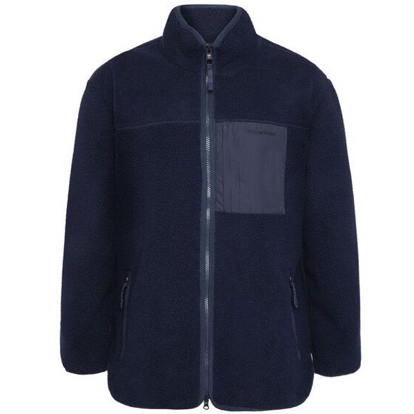 KnowledgeCotton Apparel Lockere Fleecejacke mit Reißverschluss - recycelt - GRS/Vegan