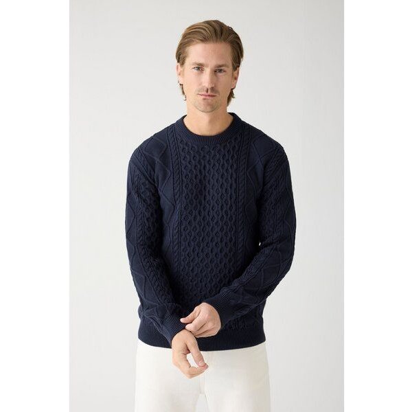 KnowledgeCotton Apparel Cable Knit Strickpullover aus Bio-Baumwolle ROC/GOTS/Vegan