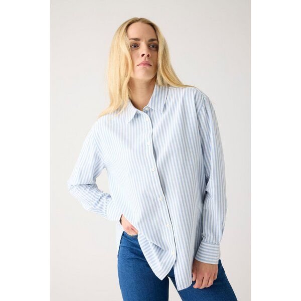 KnowledgeCotton Apparel Oxford Blusenhemd aus Bio-Baumwolle ROC/GOTS/Vegan
