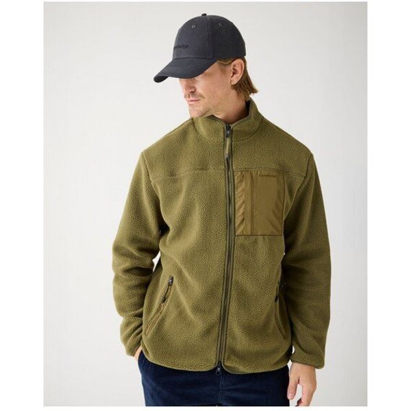 KnowledgeCotton Apparel Lockere Fleecejacke mit Reißverschluss - receycelt - GRS/Vegan