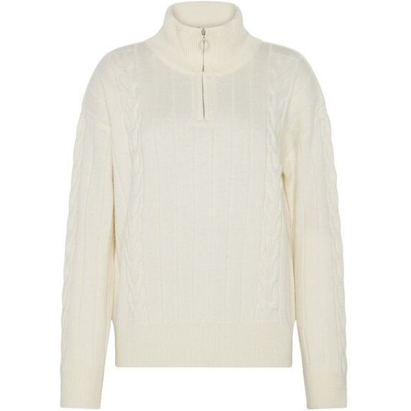 KnowledgeCotton Apparel Halfzip Pullover mit hohem Kragen aus Merinowolle RWS