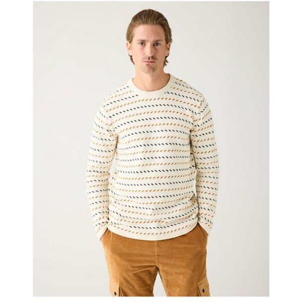 KnowledgeCotton Apparel Jacquard Pullover aus Bio-Baumwolle RWS/Vegan