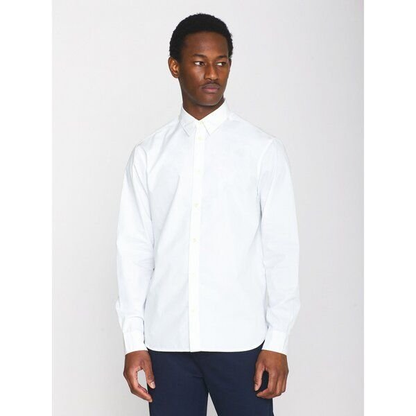KnowledgeCotton Apparel Regular Hemd ALF Crispy aus Bio-Baumwolle - ROC/GOTS/Vegan