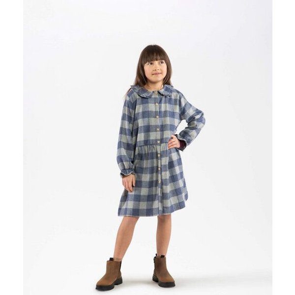 Matona Weiches Flannelkleid für Kinder aus Tencel und Baumwolle / Flannel Collar Dress