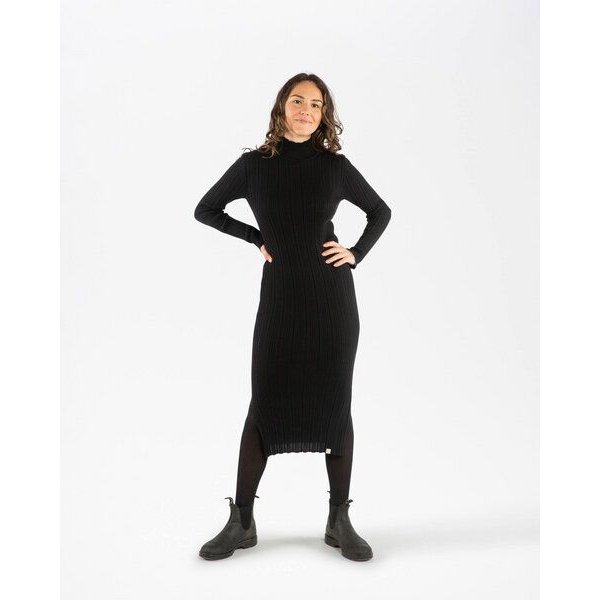 Matona Elegantes langes Kleid für Frauen aus Baumwolle / Ribbed Dress