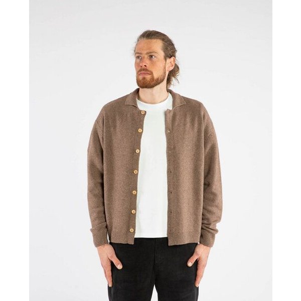 Matona Gestricktes Hemd für Männer aus Baumwolle und Lammwolle / Knit Shirt