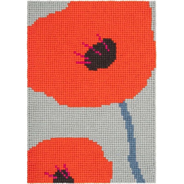 myfelt Filzkugelteppich Poppy rechteckig 100% Wolle
