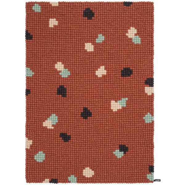 myfelt Terra Filzkugelteppich rechteckig, 100% Schurwolle