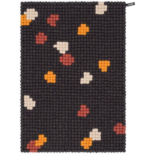 myfelt Terra Filzkugelteppich rechteckig, 100% Schurwolle