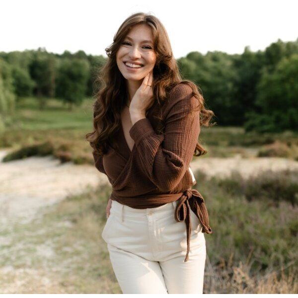 NORDLICHT Musselin Wickelbluse Freda aus 100% Bio-Baumwolle