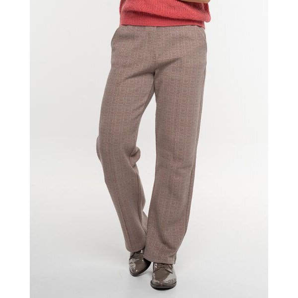 Alma & Lovis Edle Hose in Karo-Melange aus feiner Bio-Baumwolle | Karo Hose