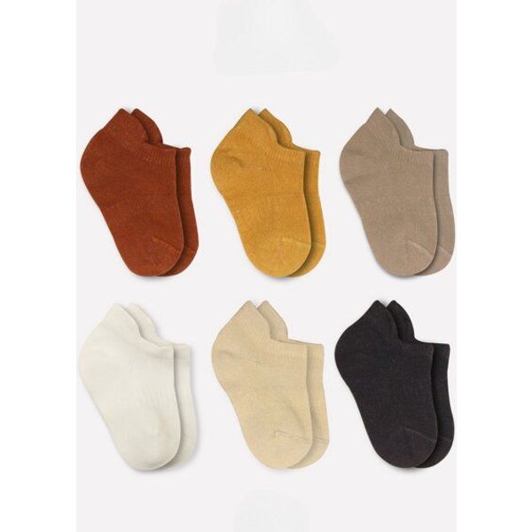 bistyle Baby-Sneaker Socken Basic 6er-Pack – zertifiziert, hoher Baumwollanteil