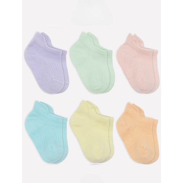 bistyle Baby-Sneaker Socken Basic 6er-Pack – zertifiziert, hoher Baumwollanteil