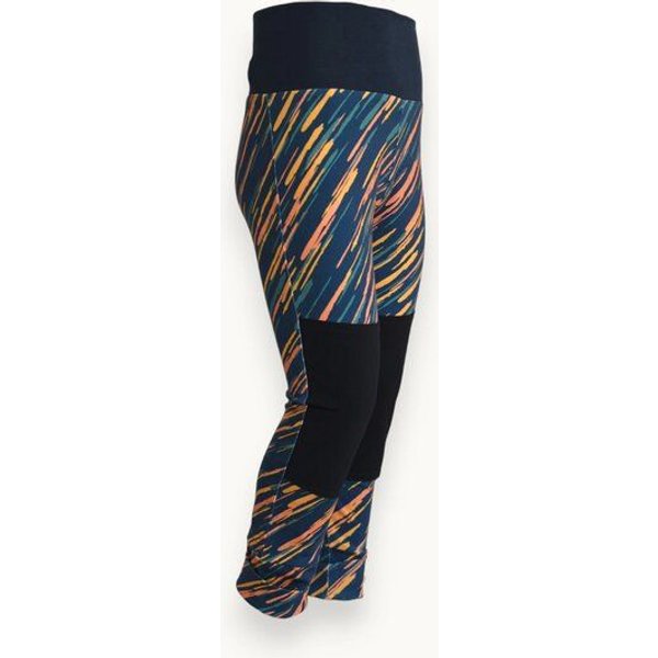 Babbily Mitwachs-Leggings Kinder Bio GOTS - Komfortbund, verstärkte Knie - Kunterbunt