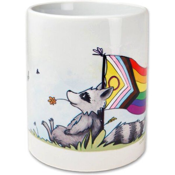 roots of compassion Tasse Pride Waschbär - queer, LGBT, Tiere