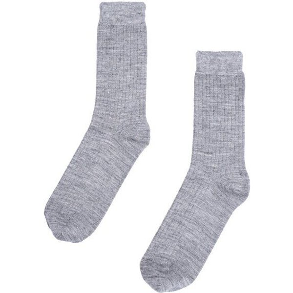 De Colores Rippstrick-Socken aus Alpaka und Wolle