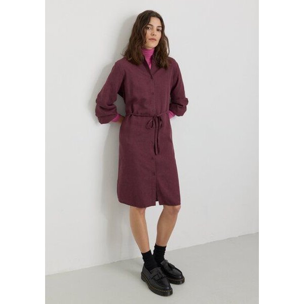 Damen Kleid aus Leinen und LENZING ECOVERO Viskose Mix - MELON - recolution
