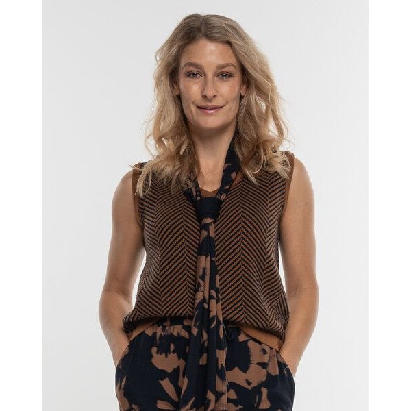 Alma & Lovis Herringbone-Pullunder aus softem Bio-Baumwoll-/Woll-Mix | Cot-Wool Pullunder