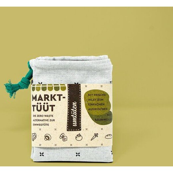 umtüten Markt-Tüüt aus Recyling Bio Baumwolle / plastikfrei / made in Germany